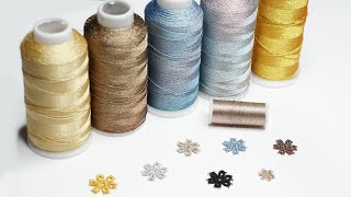 Needle tatting thread: Sanbest, Lizbeth, DMC / Фриволите иглой. Нитки: Санбест, Лизбет, DMC