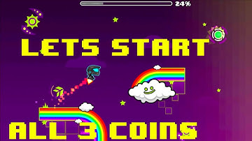 LETs START (Daily) ALL 3 Coins || Geometry Dash 2.1