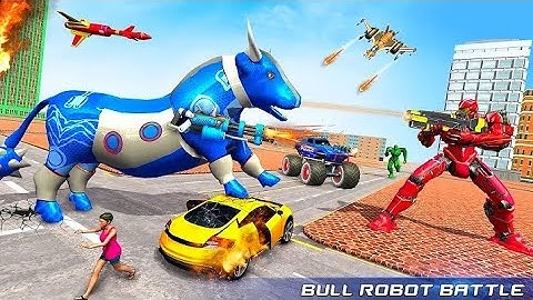 Police Bull Robot Truck | Robot Transform Game | Animal Gameplay | Hannu Games