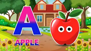 Phonics Song 2 with TWO Words in 3D - A For Apple🍎🍏- ABC Alphabet Songs with Sounds for Children's