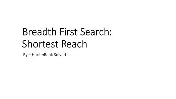 HackerRank | Breadth First Search Shortest Reach | Graph Theory - Medium Solution