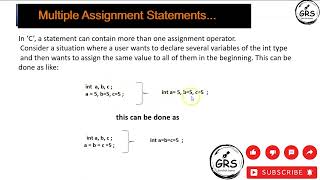 C-016 Assignment Operator and Multiple assignment statement