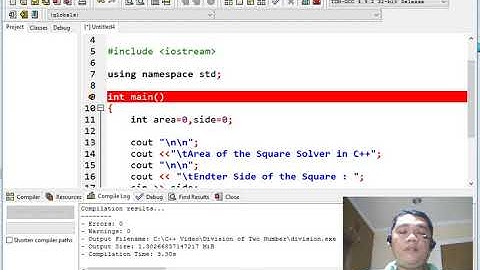 Area of the Square Solver in C++