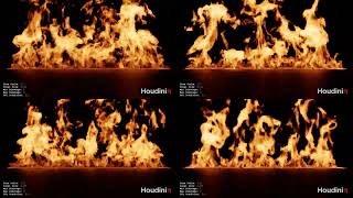 Houdini Fire Simulation Comparison - FX