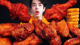 ASMR MUKBANG | 직접 만든 불닭 해쉬브라운 제일매운 양념치킨 2번째도전 먹방 Spiciest FRIED CHICKEN challenge HASH BROWNS eating