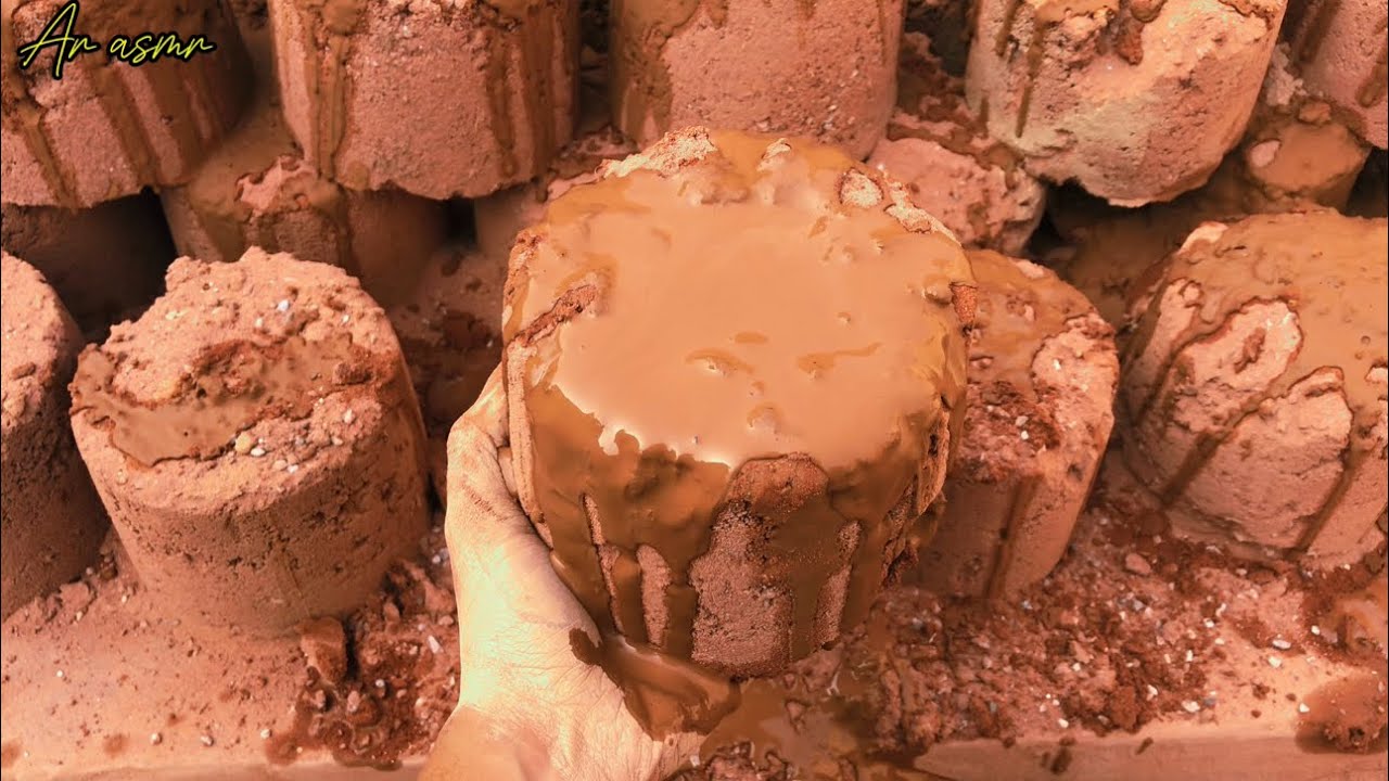 HBD@Hifzaimran 🎉red dirt with white stone dry&water crumbling with paste pouring 🔥🌹❤️