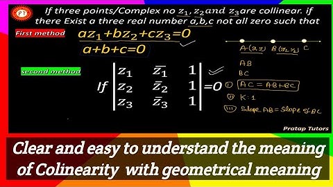 How to Prove any three Complex numbers are Collinear || #How_prove_three_poinys_are_Colinear