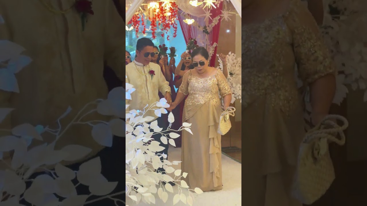 Entrance during wedding party #