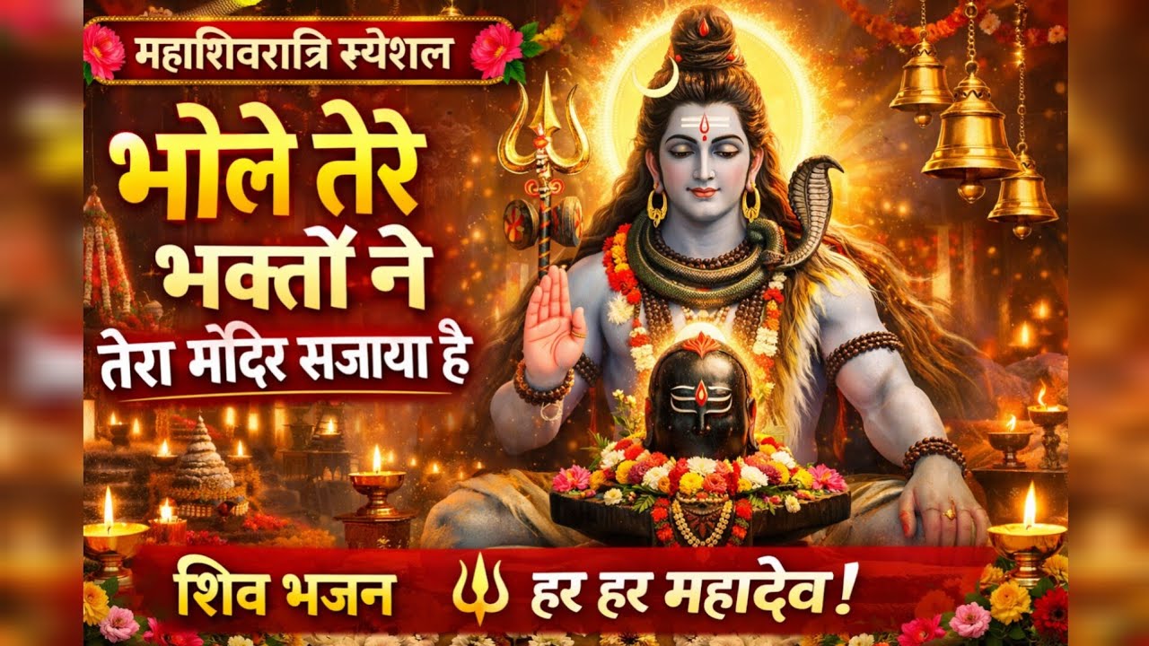 🌺🙏महाशिवरात्रि स्पेशल 🌺भोले तेरे भक्तों ने तेरा मंदिर सजाया है #shivbhajan #bhajan #shivratrispecial