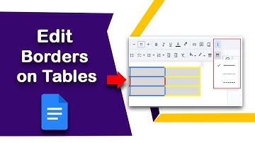 How to edit borders on tables in Google Docs