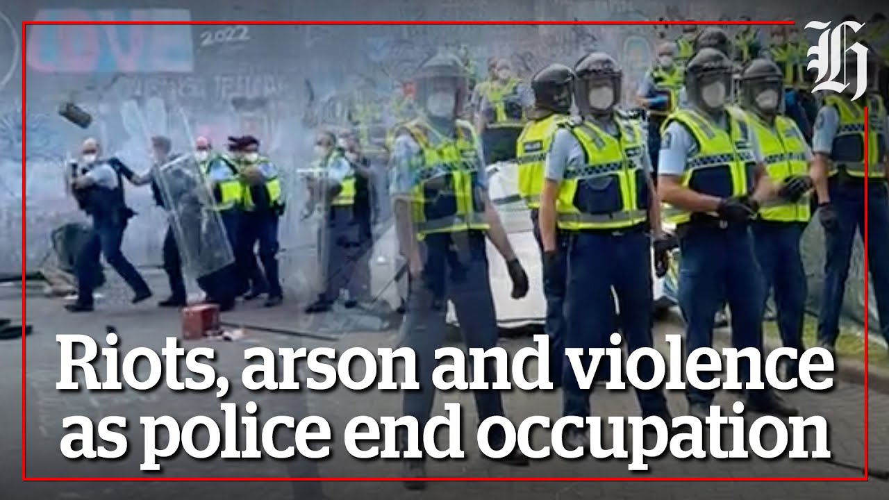 Focus: Riots and arson as police clear 23 day Parliament occupation | nzherald.co.nz