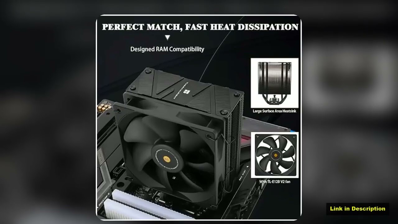Thermalright Assassin Spirit 120 EVO Dark CPU Air Cooler 120mm PWM Quiet Fan CPU Cooler for AMD AM4