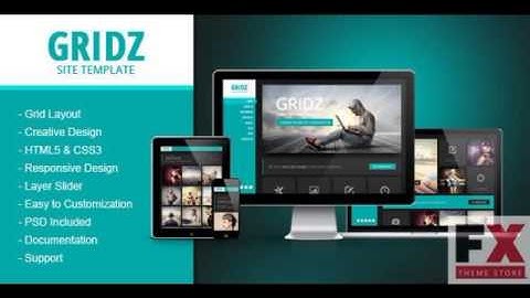 Preview Gridz - Responsive HTML5 Template Creative - Site Templates