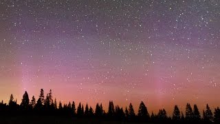 Aurora Borealis Over California and Nevada