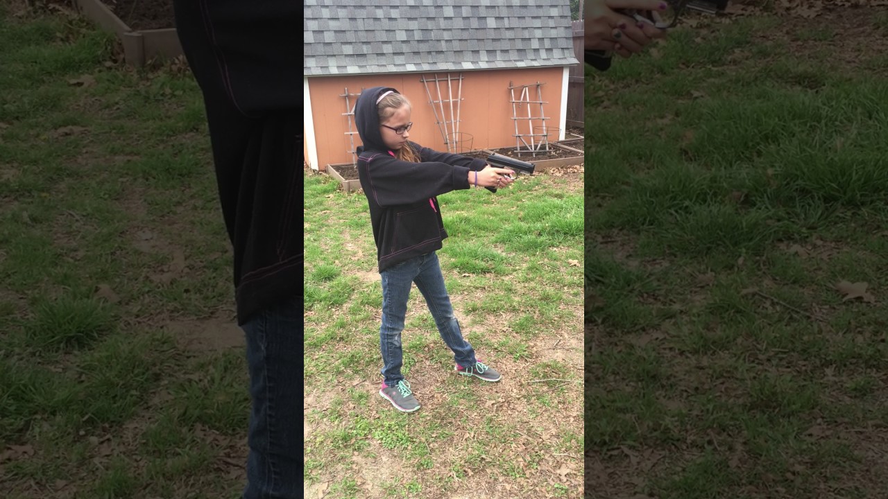 Savannah safety training and practice on BB Gun before range day! YouTube