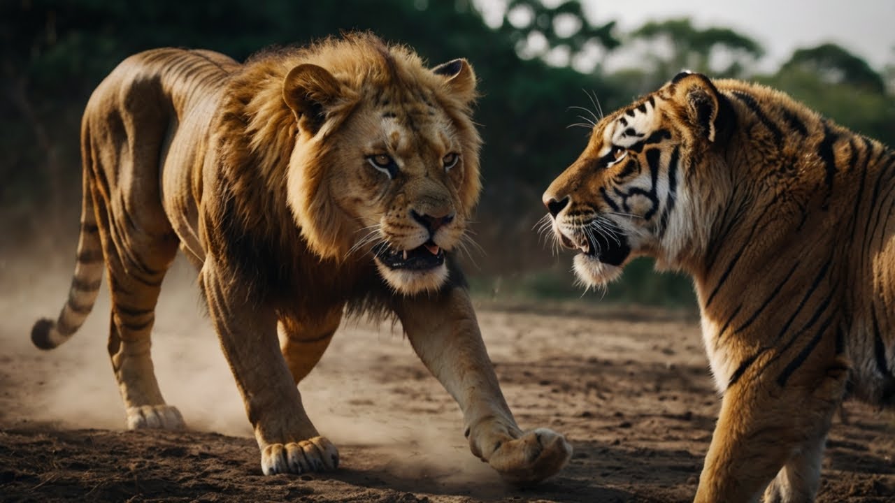 Lion VS tiger - YouTube