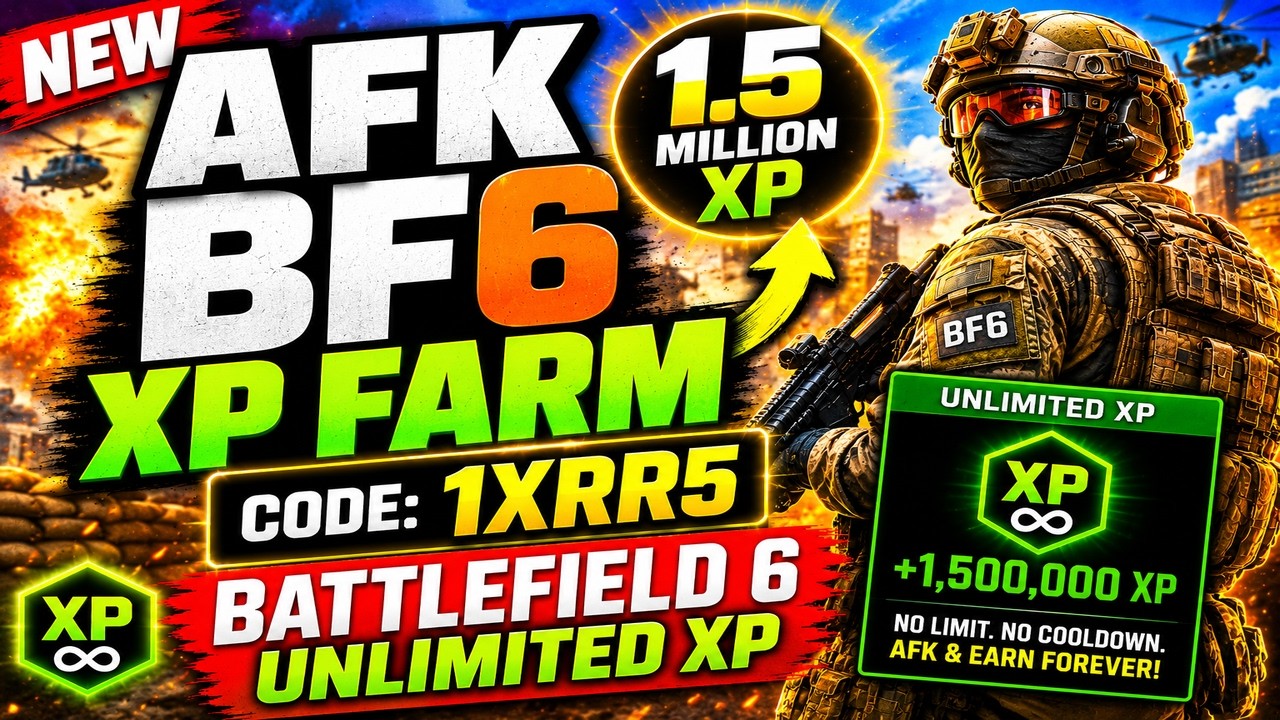 NEW AFK BF6 XP FARM // CODE 1XRR5 // BATTLEFIELD 6 UNLIMITED XP 1 ...