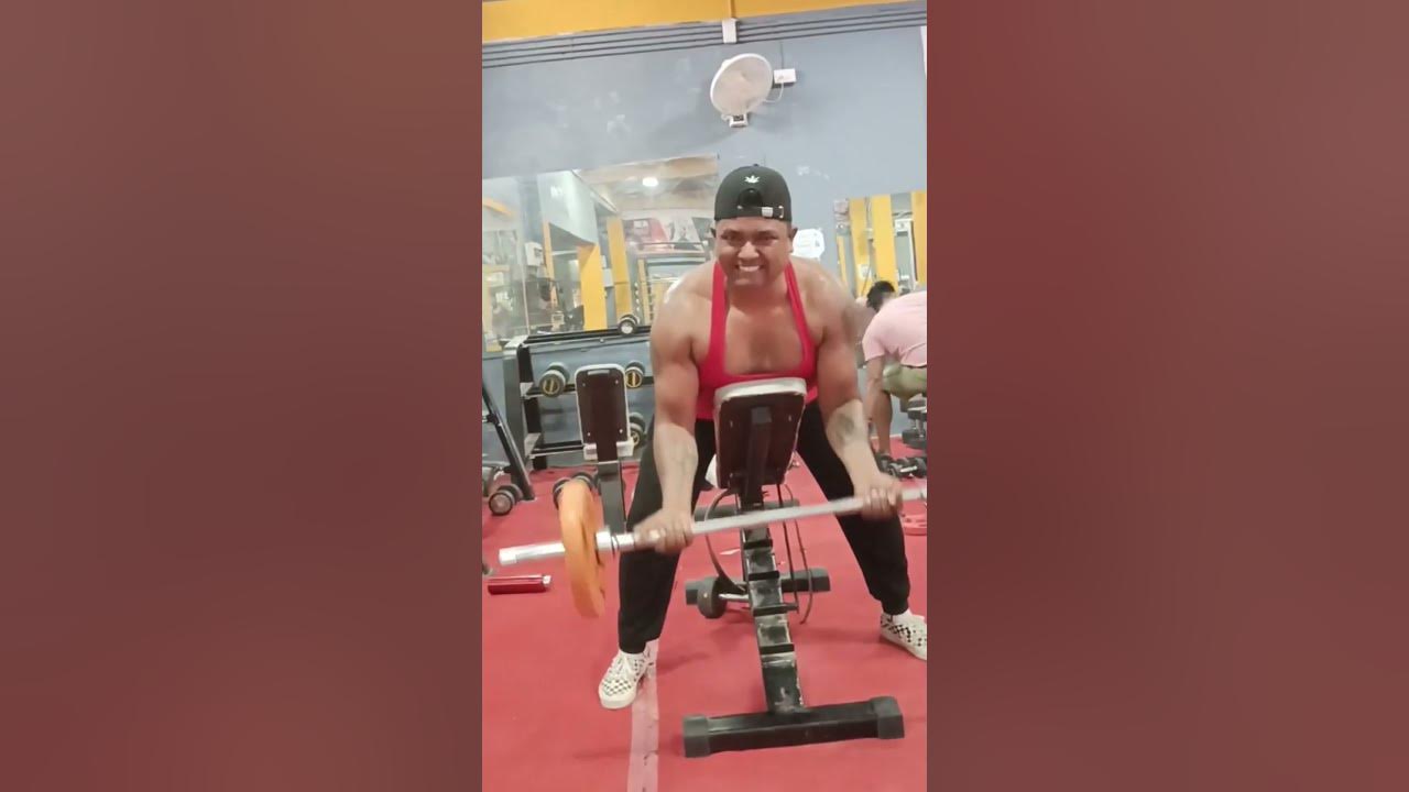 Incline bench barbell biceps curl (drop set) YouTube