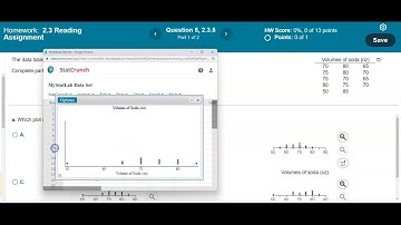 Math 14 RA 2.3.5 Construct a Dotplot using StatCrunch