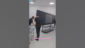 Technicians install smart blackboards for cram school training institutions #smartboard #allinonepc