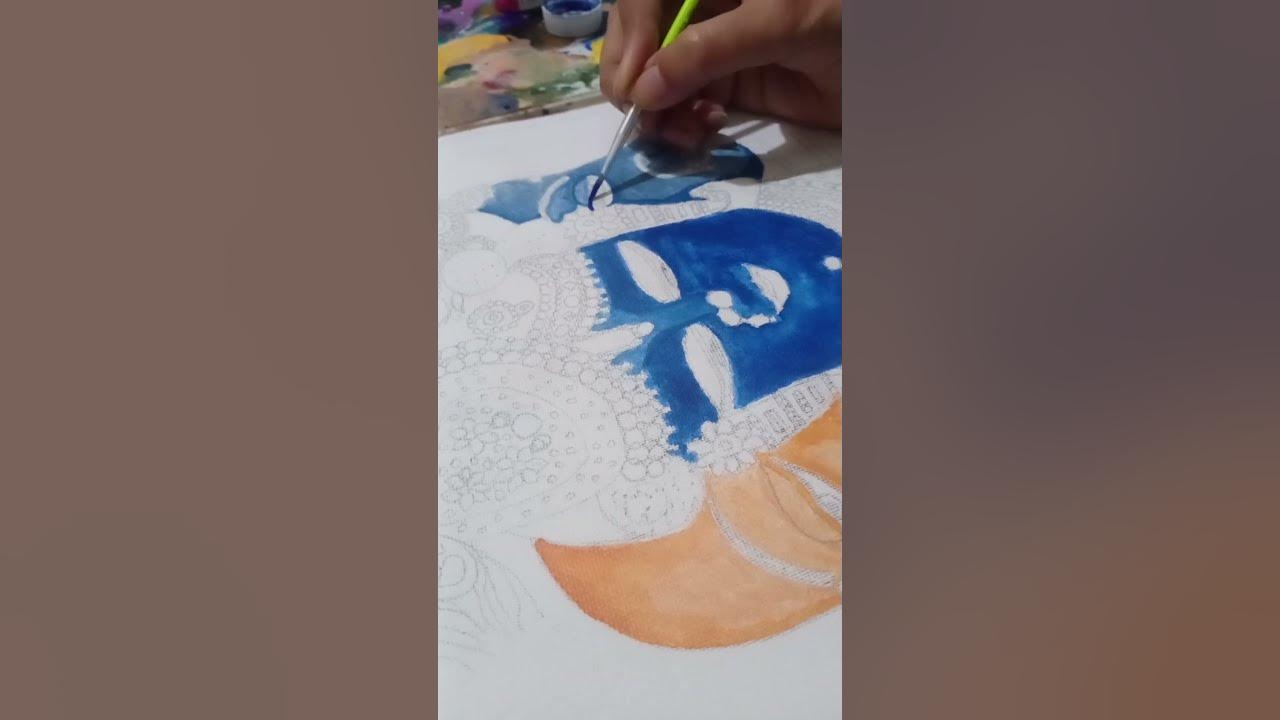#Srinathji #Yamunaji #Mahaprabhuji #canvaspainting #selflearner #