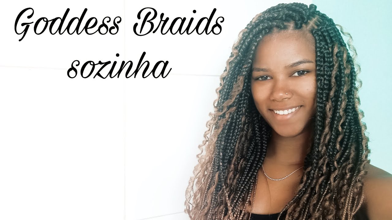 Goddess Braids Sozinha/ Trança com cachos 