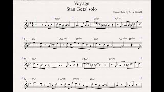 Stan Getz plays: Voyage - part 1 - Transcribed by Serge Le Goueff