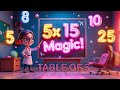 Multiplication Table of 5, Table of 5, Learn Multiplication Table of 5, Table of 5 for kids