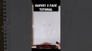 Drawing Harvey 2 Face from Batman DC Villains #shorts