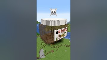 Minecraft Nutella Build Battle - Noob vs Pro vs Hacker vs God #shorts #minecraft