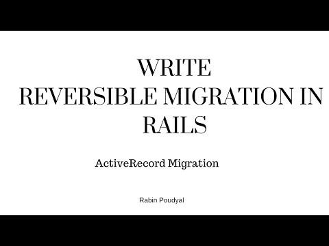 Ruby On Rails Tutorial Reversible Migration