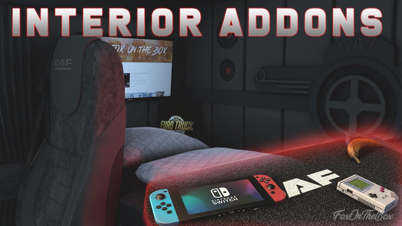 Ets2 1 39 1 40 Wolli S Interior Addons Tv Curtains Accessories Euro Truck Simulator 2 Mod Youtube