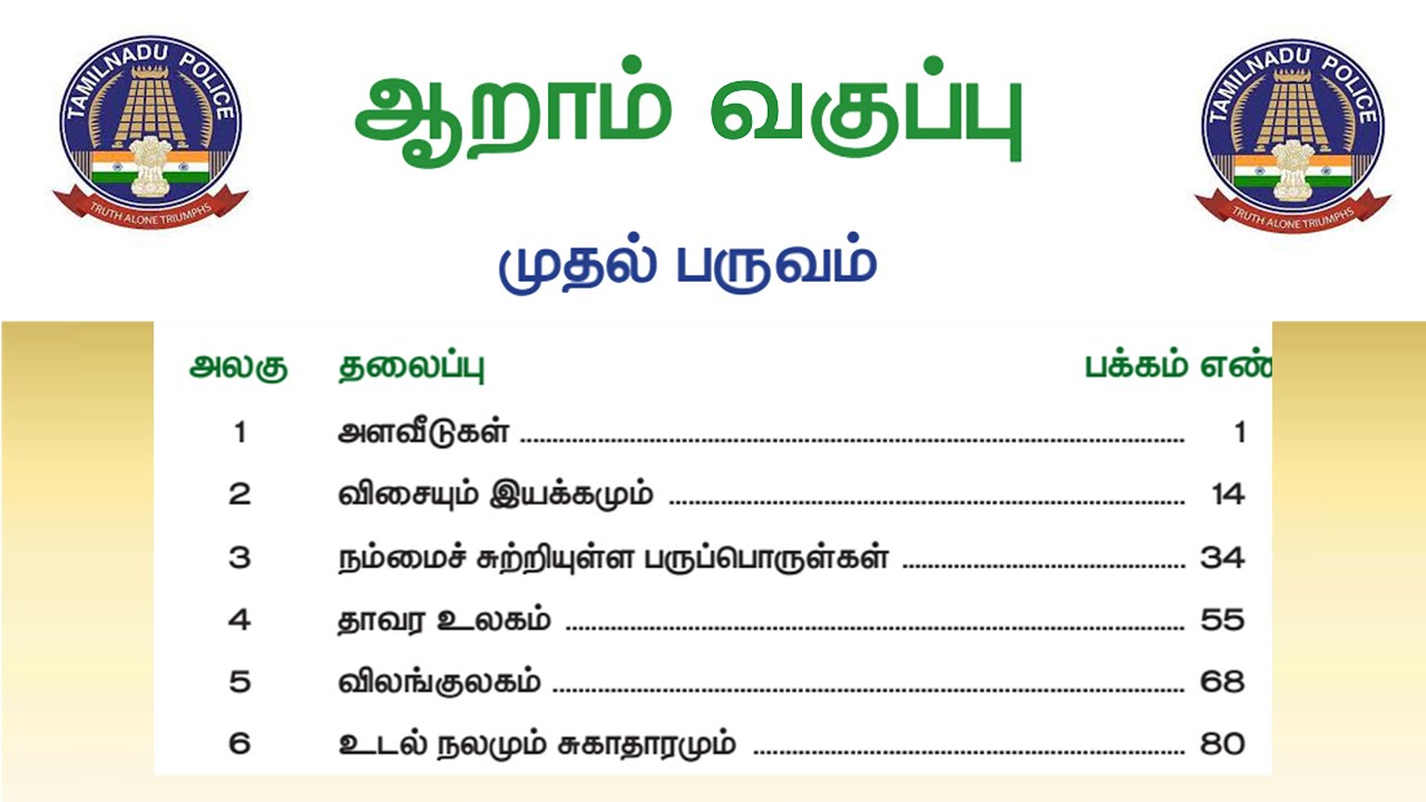 6 TH SCIENCE TERM  1 | நம்மைச் சுற்றியுள்ள பருப்பொருள்கள்  | TNUSRB UNIFORM ASPIRINTS  | POLICE & SI