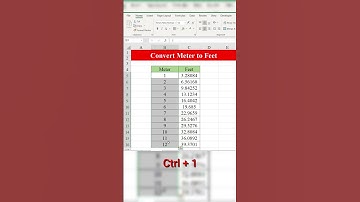 Excel Tips:  Convert Meter to Feet in excel #excel #exceltips #exceltutorial #exceltricks