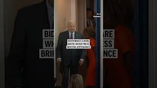 Biden makes a rare White House briefing appearance