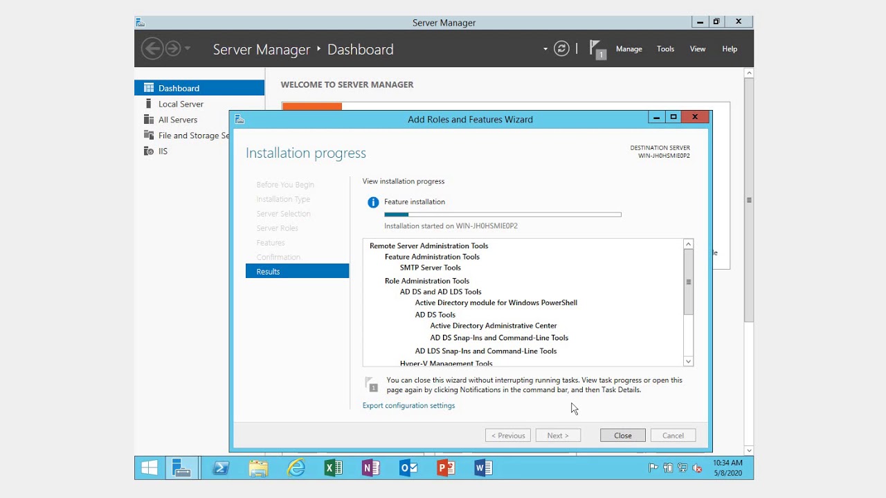 To install Active Directory Management Tools on Windows Server 2012 r2 ...