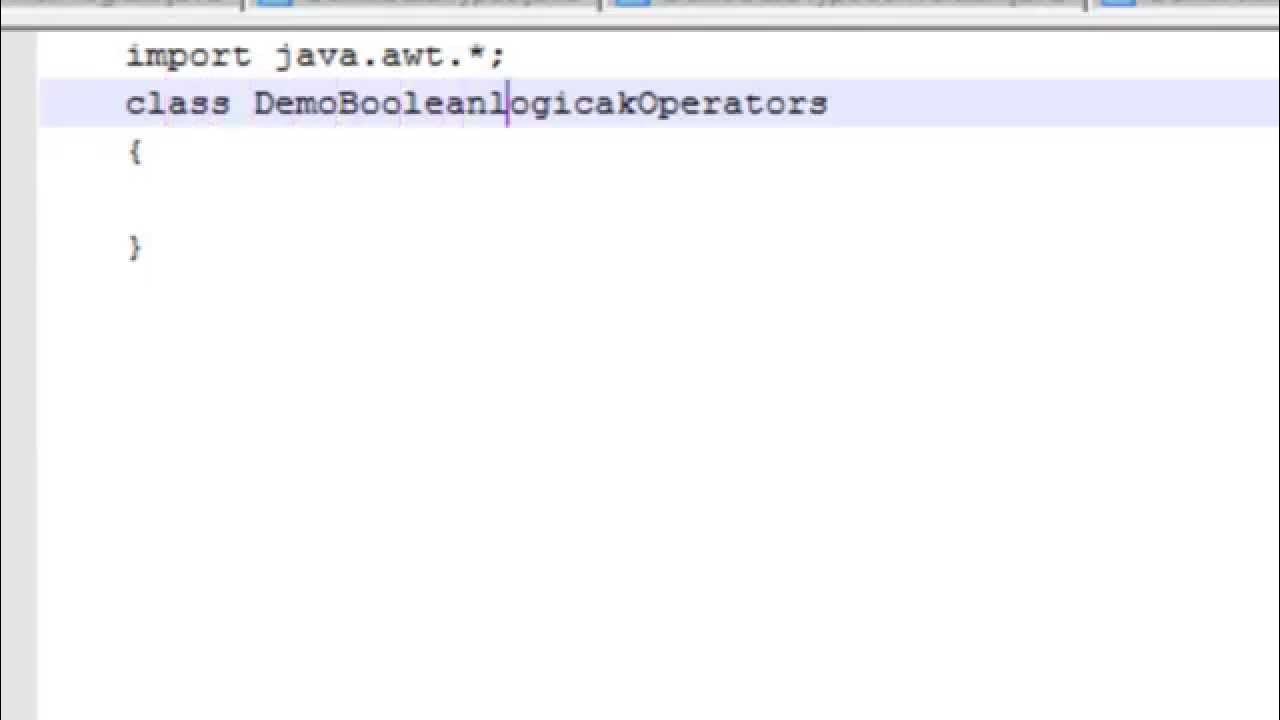 Java Tutorials-Java Operators(Boolean Logical Operator part-1) - YouTube