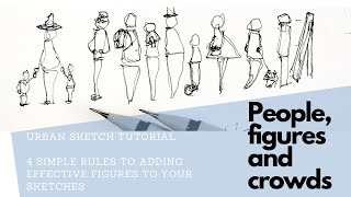 URBAN SKETCHING PEOPLE  4 simple rules to add figures to your urban scenes  Sketching tutorial