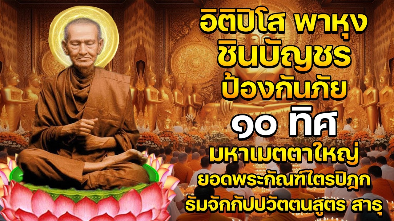 อิติปิโส พาหุง ชินบัญชร ป้องกันภัย ๑๐ ทิศ สวดเสริมดวง ชีวิตดีขึ้นตั้งแต่เริ่มสวด ธัมจักกัปปวัตตนสูตร