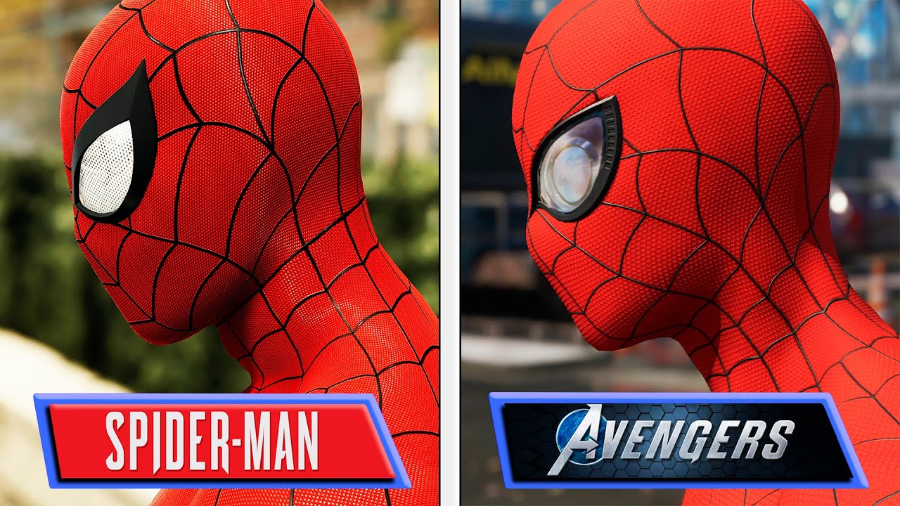 Spider-Man Comparison | Marvel's Avengers VS Spider-Man | Graphics & Details Comparison