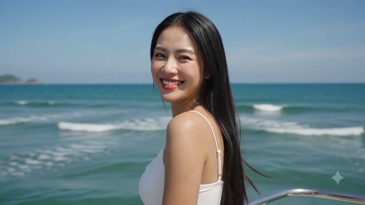 Cô gái Việt Nam gây sốt mạng xã hội trên bãi biển hoang sơ nhất Việt Nam #viral #girl #xuhuongtiktok