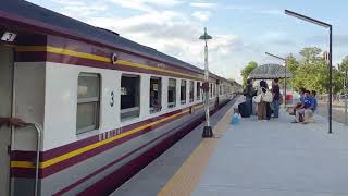 มาก่อน 37 รอผู้โดยสารวิ่งมาอีก 2 คน Hitachi 4521 ทำรถเร็ว 169 จอดบ้านโป่ง rapid train 169
