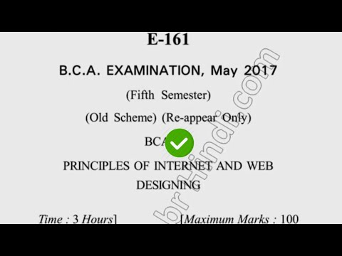 May 2017 Dcrust BCA 5th Sem Principle of Internet & Web Design Question Paper