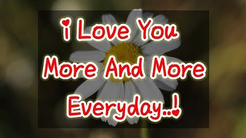 I Love You More And More Everyday | Love Poems ❤️