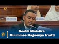 Deebii Ministira Muummee Nageenya Irratti