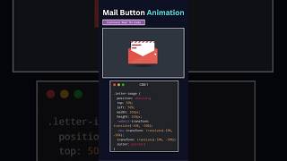 CSS Mail Button Hover Effect ✉️ Amazing HTML CSS Animation | Frontend Focus #shorts