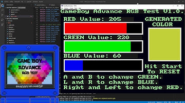 Writing a Simple RGB Test ROM for Game Boy Advance using C Programming Language (DevKitAdv)