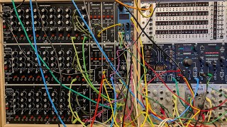 3 Behringer 960 sequential controllers sequencing Victor, Brains and some analog Kassutronic modules