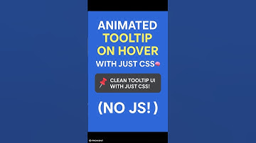 Animated Tooltip on Hover in 1 Min (No JS!) 🧠 #codingshorts #css #subscribe #viralshort