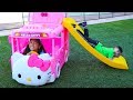 Wendy Pretend Play with The Wheels On The Bus Song Hello Kitty Toy